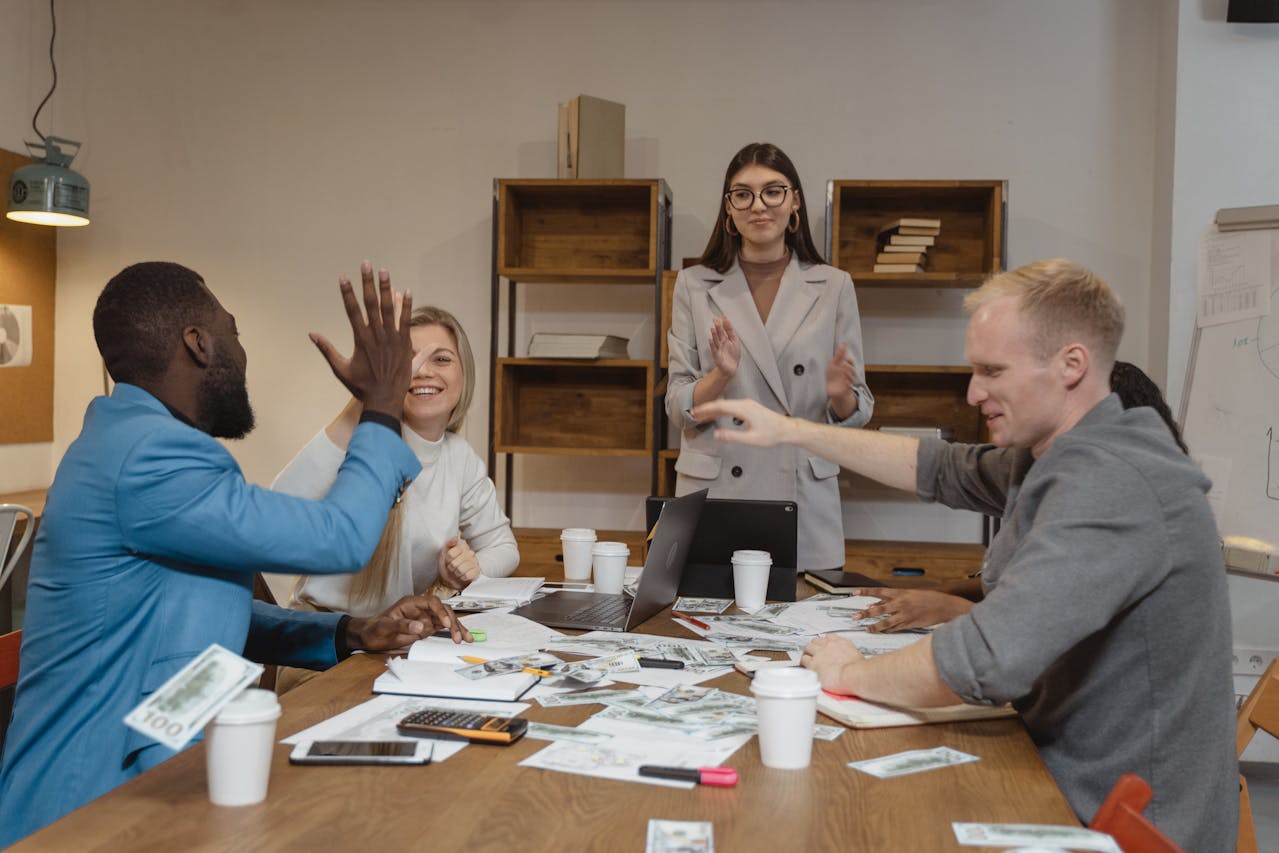 People sitting around a table